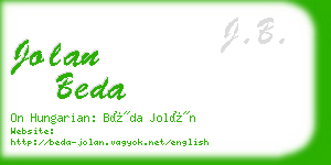 jolan beda business card